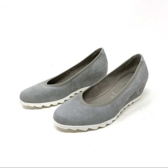 Gabor grey suede Sacchetto wedges 85.320.10 - Picture 2 of 9